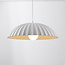 Geribbelde hanglamp Olea met matte krijtlook (Gesso afwerking)