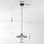 Japandi hanglamp Sasso van travertin (natuursteen) en hout