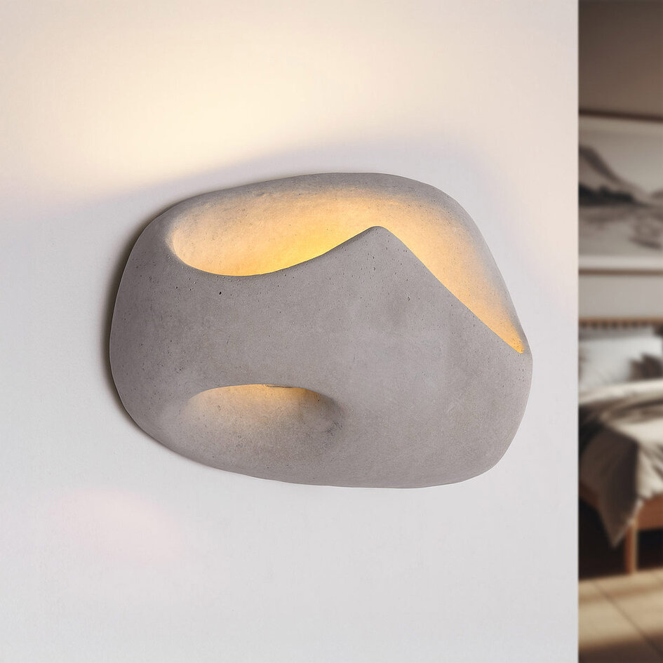 Wabi Sabi wandlamp Vena in cementlook