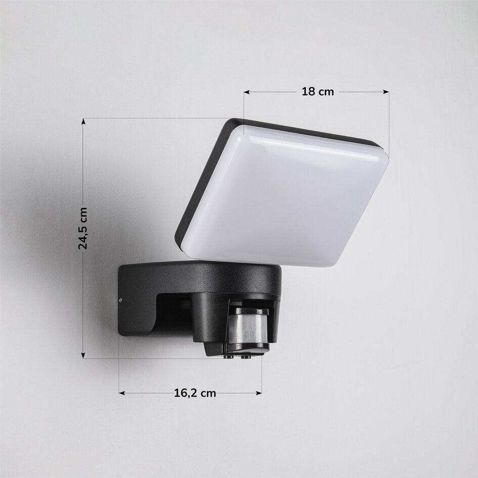 Wandlamp voor buiten met verstelbare lichthoek en sensor - Dexter