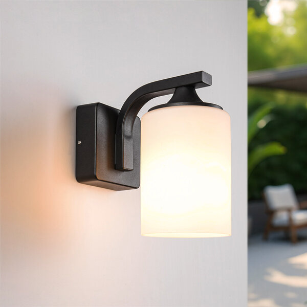 Moderne buitenwandlamp Elmi - zwart