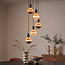 Industriële hanglamp Illumine zwart - 5-lichts inclusief dimbare E27 LED lampen
