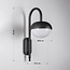 Moderne buitenwandlamp Liza - zwart met geïntegreerde LED