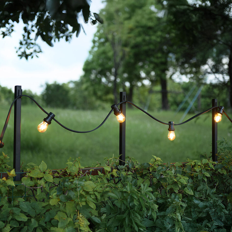 Hangende metalen palen met haken 45 cm – set van 4 voor buiten