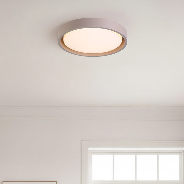 Plafondlamp Ricardo  met geïntegreerde LED en 3-staps dimbaar Ø31 cm -  taupe