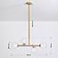 Hanglamp Asun met gouden frame en transparant glazen bollen