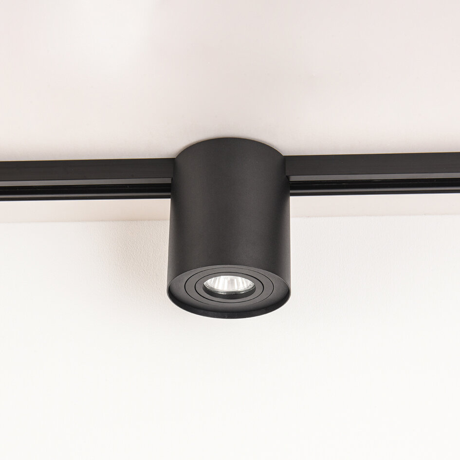 Modern 1-fase railsysteem van 1,5 meter met Zylo spots - plafondlamp
