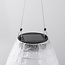 Solar lampion Pyra – hanglamp op zonne-energie van wit nylon
