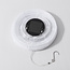 Solar lampion Pyra – hanglamp op zonne-energie van wit nylon
