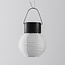 Solar lampion Soleni – hanglamp op zonne-energie van wit nylon