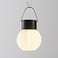 Solar lampion Soleni – hanglamp op zonne-energie van wit nylon