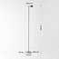 Vloerlamp Zinc met oplaadbare leeslamp, touch dimmer en geïntegreerde LED - taupe