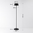 Staande buitenlamp Rivet met solar leeslamp - zwart met geïntegreerde LED
