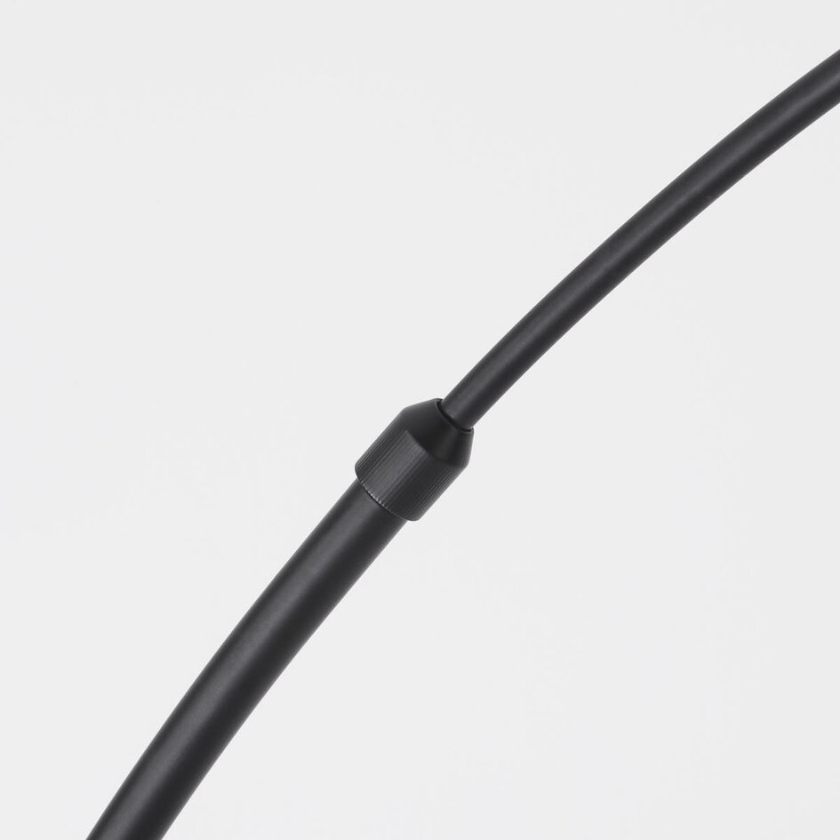 Booglamp Talto in matzwart met geïntegreerde LED en touch dimmer