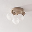 3-lichts draaibare plafondlamp Peri met melkwit glas - beige