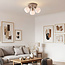 3-lichts draaibare plafondlamp Peri met melkwit glas - beige