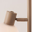 Vloerlamp Pieta in beige met drie draaibare spots van melkwit glas