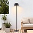 Staande buitenlamp Rivet met solar leeslamp - zwart met geïntegreerde LED