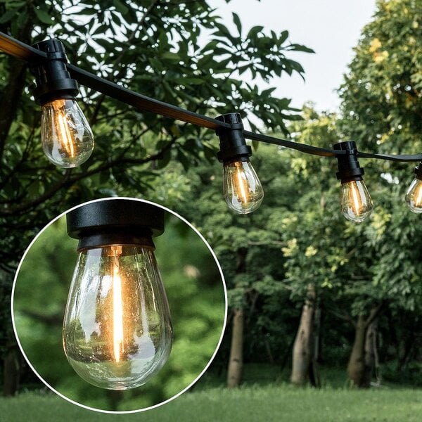 Prikkabel set met 1 watt LED filament lampen