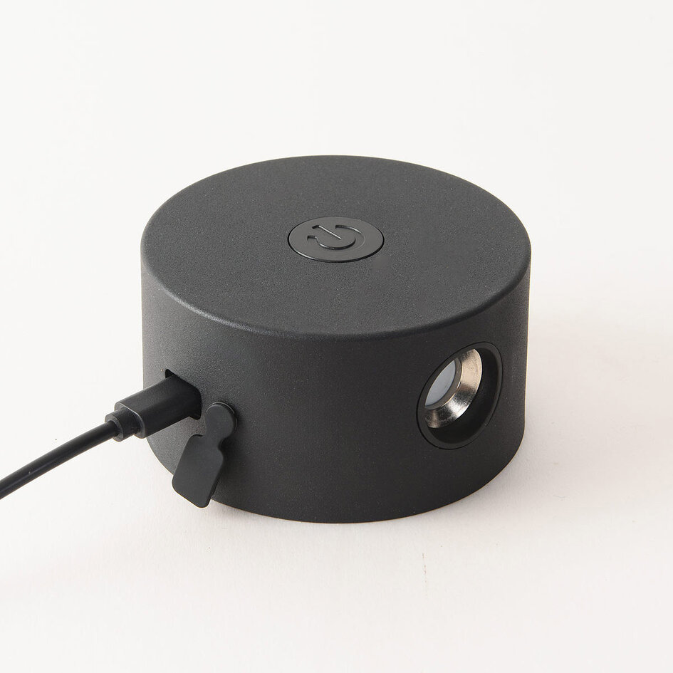 Moderne vloerlamp Zinc met oplaadbare leeslamp – zwart