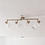 Moderne plafondlamp Pela in melkwit glas met vier draaibare spots - beige