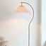 Booglamp Tatsu met geplooide stoffen kap - beige