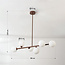 Design hanglamp Aster - bruin met melkwit glas, 6-lichts