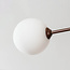 Plafondlamp Stiri 4-lichts - bruin met melkwit glas