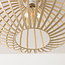 Plafondlamp Grata in beige met open metalen frame