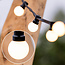 1W lichtsnoer voor buiten  met melkwitte LED lampen