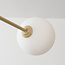 6-lichts plafondlamp Sest - beige met melkwit glas