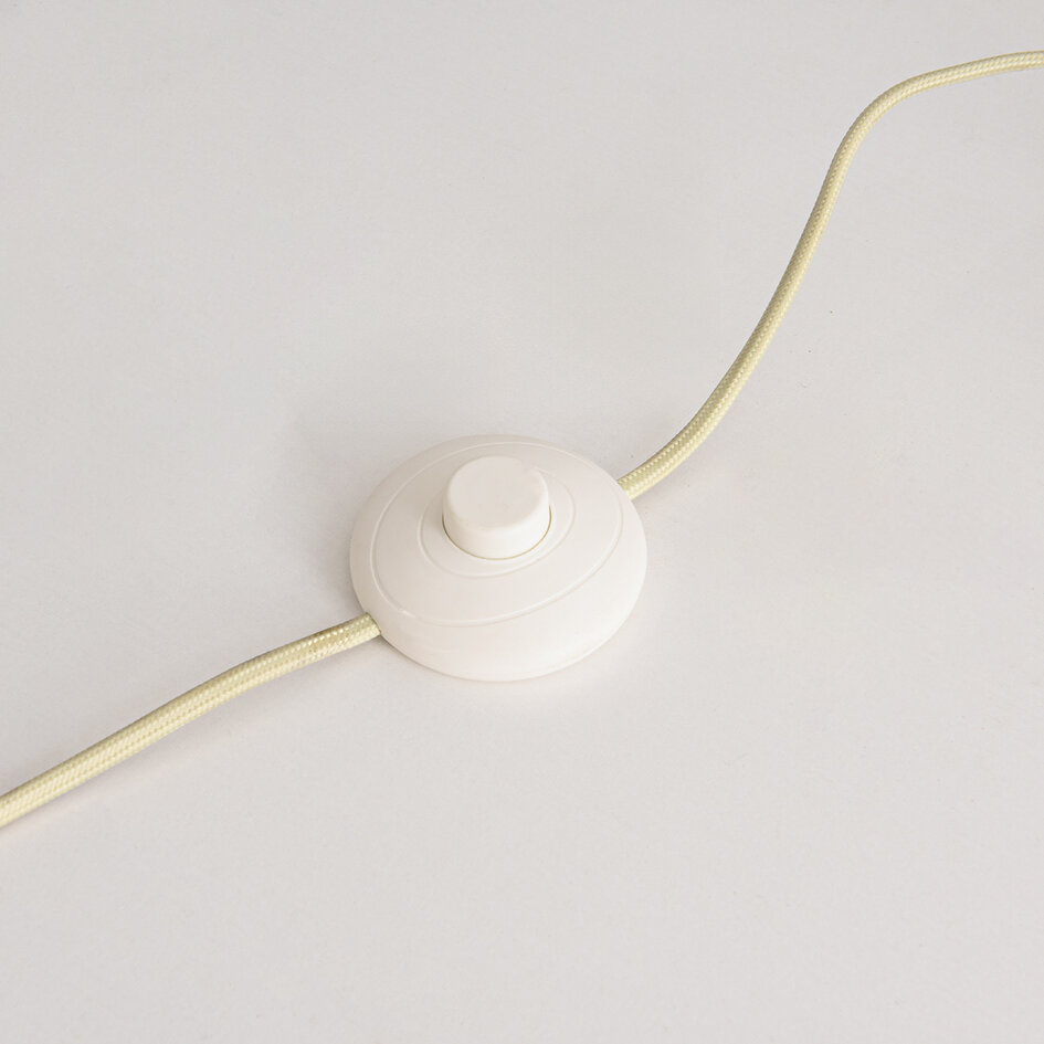 Staande lamp Jesse beige met melkwit glas, 3-lichts