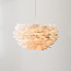 Hanglamp Floka met zachte witte veren