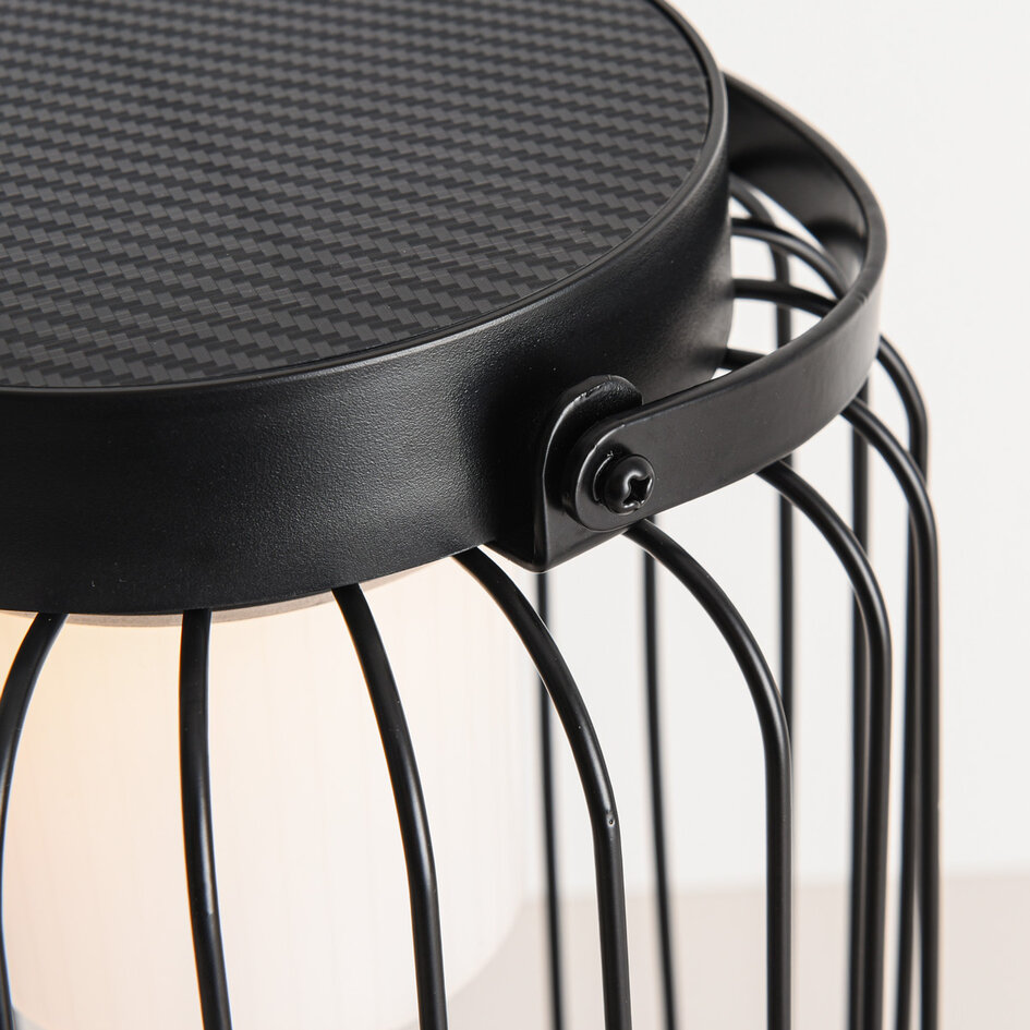 Solar lantaarn Luxon - zwart met geïntegreerde LED