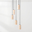 Hanglamp Velin met vijf spots in warme travertinlook