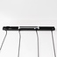 4-lichts hanglamp Imke - grijsblauw smoke, groen en koperglas