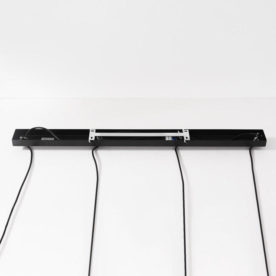 4-lichts hanglamp Imke met grijsblauw smoke-, groen- en koperglas