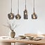 Moderne hanglamp Astra met smoke glas en touw accenten - 4-lichts