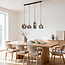 Moderne hanglamp Astra met smoke glas en touw accenten - 4-lichts