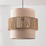 Boho hanglamp Nyra - beige textiel met gevlochten koord