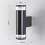 Moderne 2-lichts up & down buitenlamp Disari – antraciet