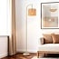 Booglamp Reed met crème gevlochten kap - beige