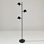 3-lichts staande lamp Diego - zwart industrieel