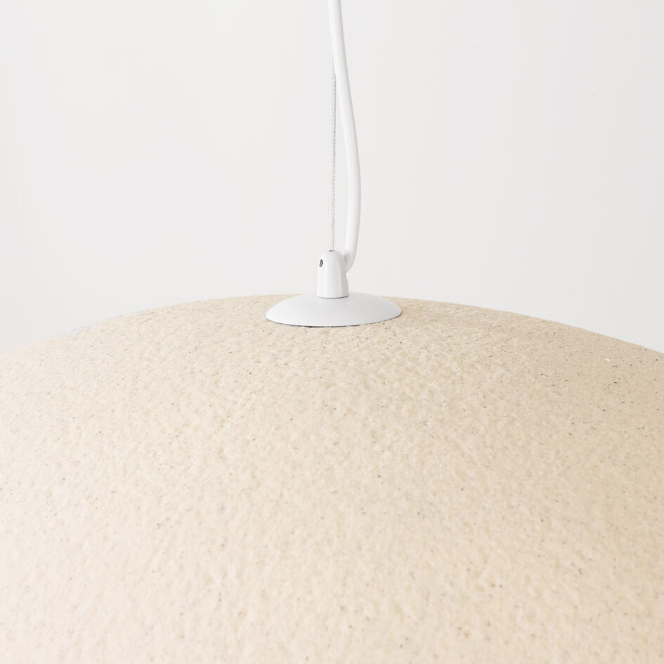 Wabi Sabi hanglamp Kawa - zandbeige met zwart gespikkeld steeneffect 60 cm