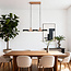 Design hanglamp Aristo met geïntegreerde LED - zwart en hout