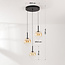 Moderne hanglamp Drop met amber glas en geïntegreerde LED, 3-staps dimbaar