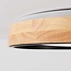 Plafondlamp Tirano Ø41 cm- zwart met eikenhoutlook, 3-staps dimbaar