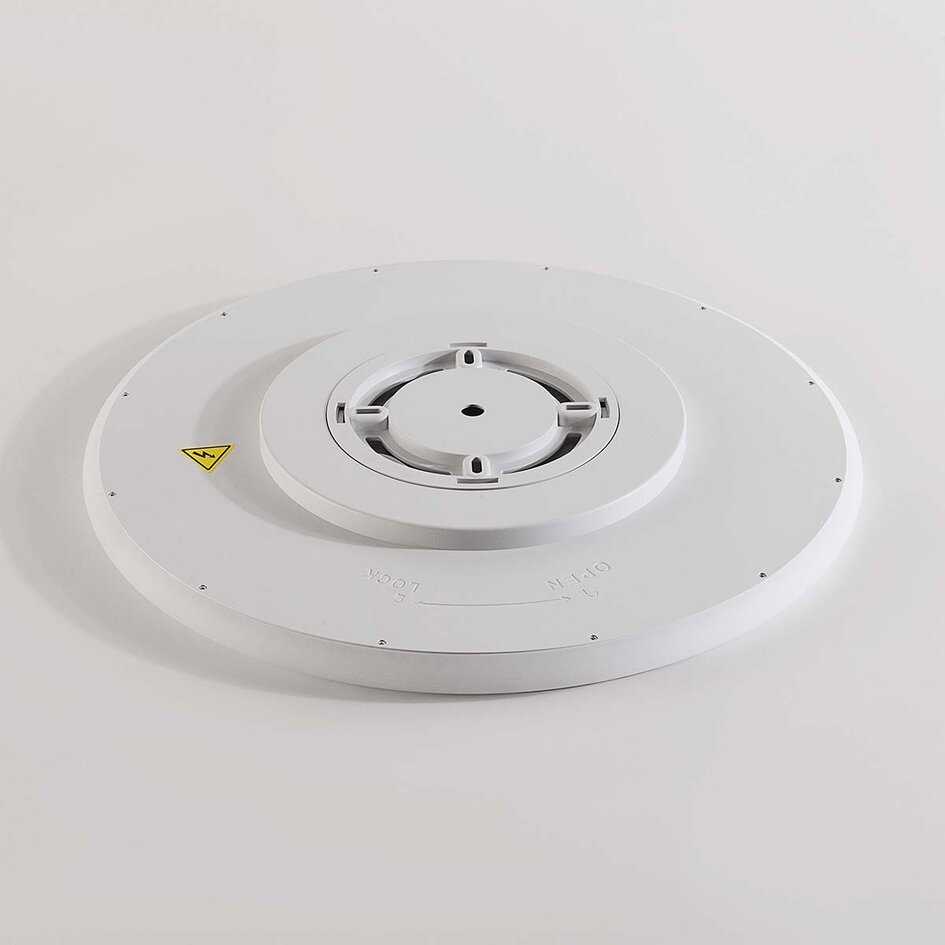 Witte plafondlamp Noctis voor kinderkamer met sterrenpatroon, 3-staps dimbaar Ø40 cm