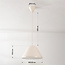 Hanglamp Calyx in glanzend licht beige met witte binnenkant