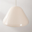 Hanglamp Calyx in glanzend licht beige met witte binnenkant